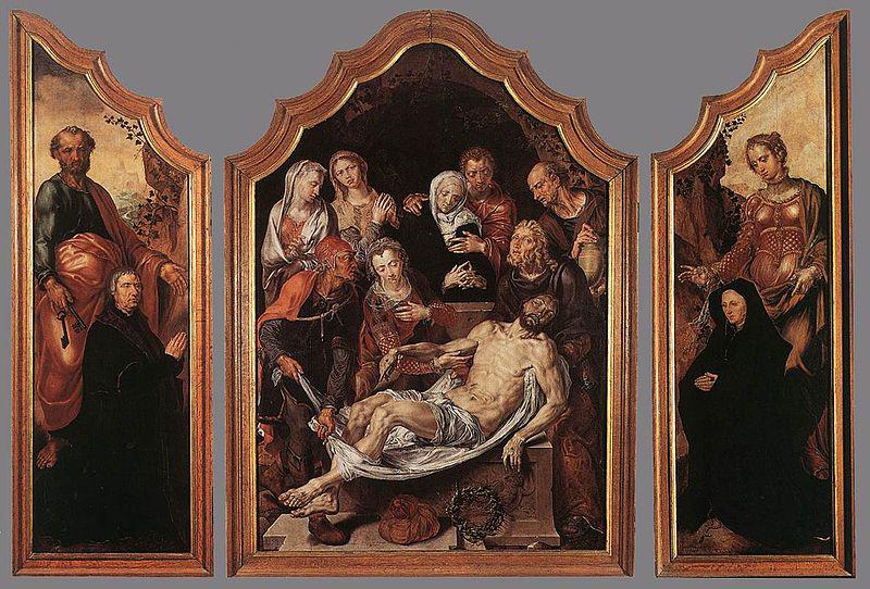 Maarten van Heemskerck Triptych of the Entombment oil painting image